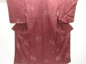 大正ロマン　草葉模様織出し着物